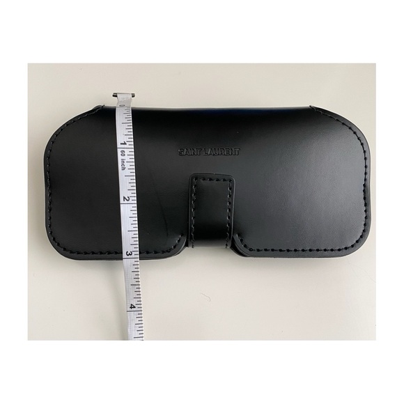 Saint Laurent Black Leather Sunglasses Case main image 6